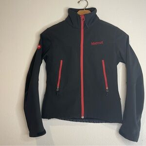 Marmot Jacket Womens Size M Full Zip Soft Shell Coat Outerwear Black